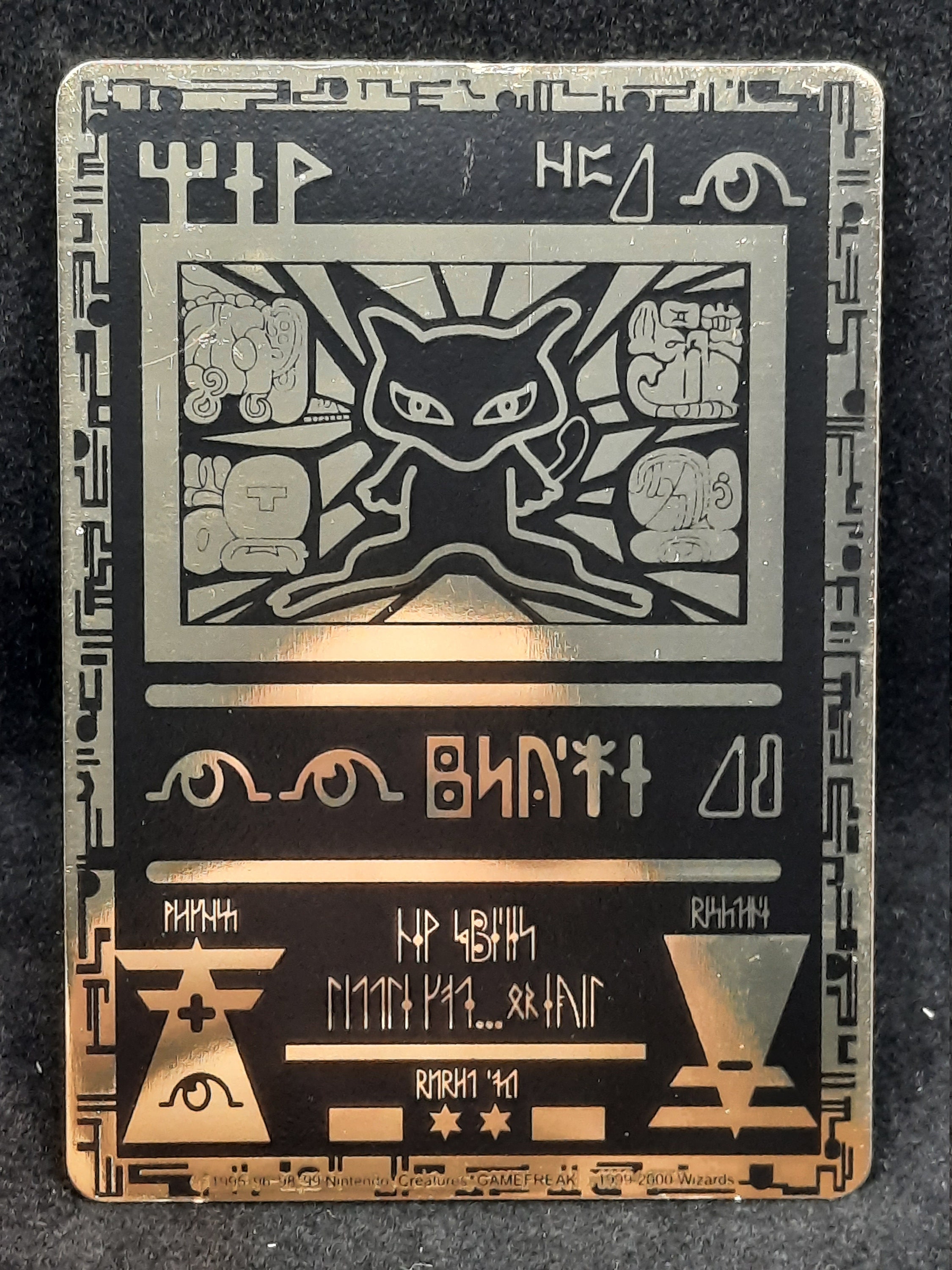 Ancient Mew Black Gold Metal Pokemon Card - Etsy