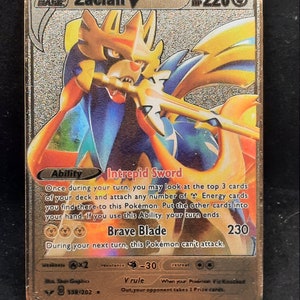 Zacian V 211/202 Sword & Shield Gold Secret Rare Holo Pokemon Card
