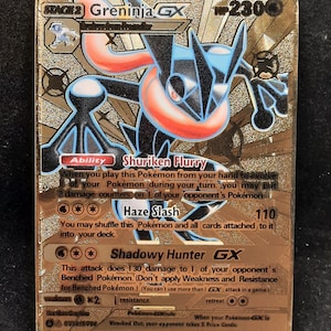 Greninja GX Shiny SV56 Gold Metal Pokemon Card - Etsy