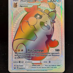 Morpeko VMAX Rainbow Shiny Holographic UV Printed Plastic Card