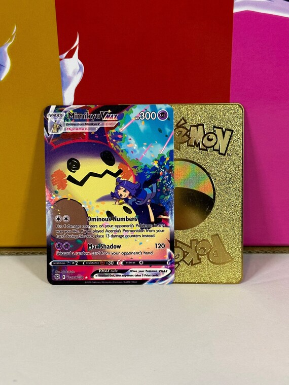 Mimikyu V Gold Metal Pokemon Card