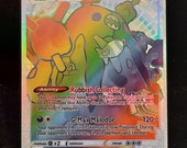 Garbodor VMAX Rainbow Shiny Holographic UV Printed Plastic Card - Etsy
