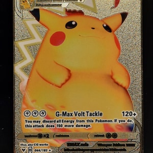 IIDVERT Pikachu Vmax Custom Metal Card?Rainbow Gold Indonesia