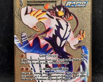 rapid strike urshifu pokemon card value Rapid Strike Urshifu VMAX Gold Metal Pokemon Card