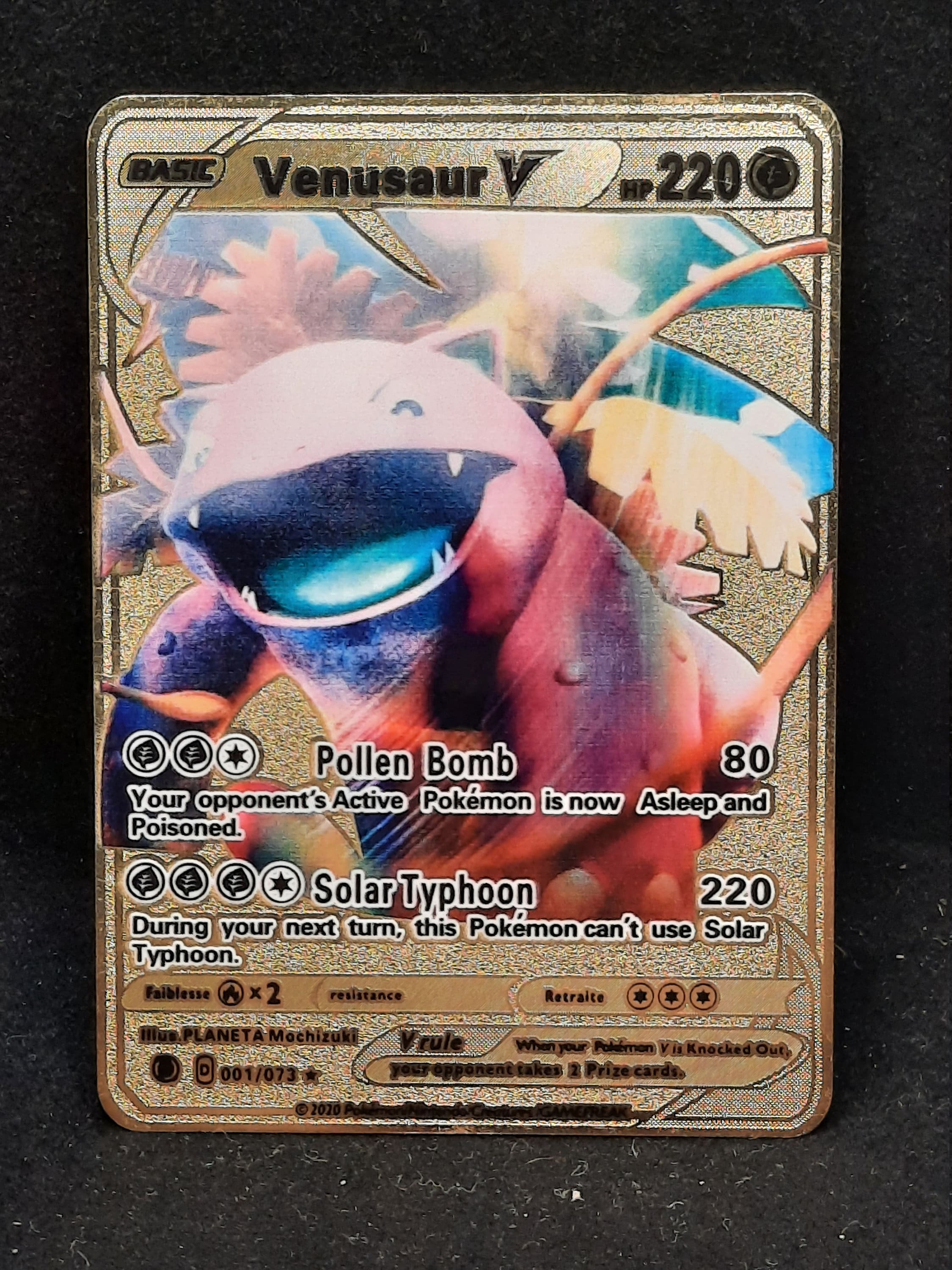 venusaur v pokemon card price Venusaur V Gold Metal Pokemon Card