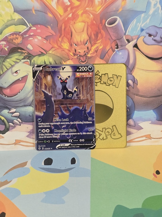 Umbreon V Evolving Skies Alternate Full Art Gold Metal Pokemon Card Umbreon V Evolving Skies Alternate Full Art Gold Metal Pokemon Card
