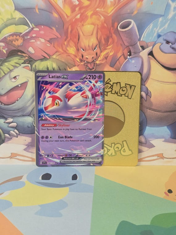 pokemon cards sparks Latias Ex Surging Sparks Gold Metal Pokemon Card