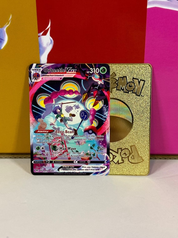 Orbeetle VMAX Trainer Gallery Gold Metal Pokemon Card