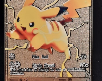 Pikachu V Black Star Promo Gold Metal Pokemon Card