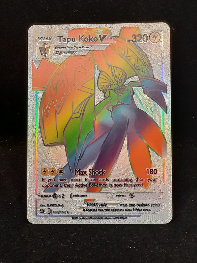 Tapu Koko VMAX Rainbow Shiny Holographic UV Printed Plastic Etsy