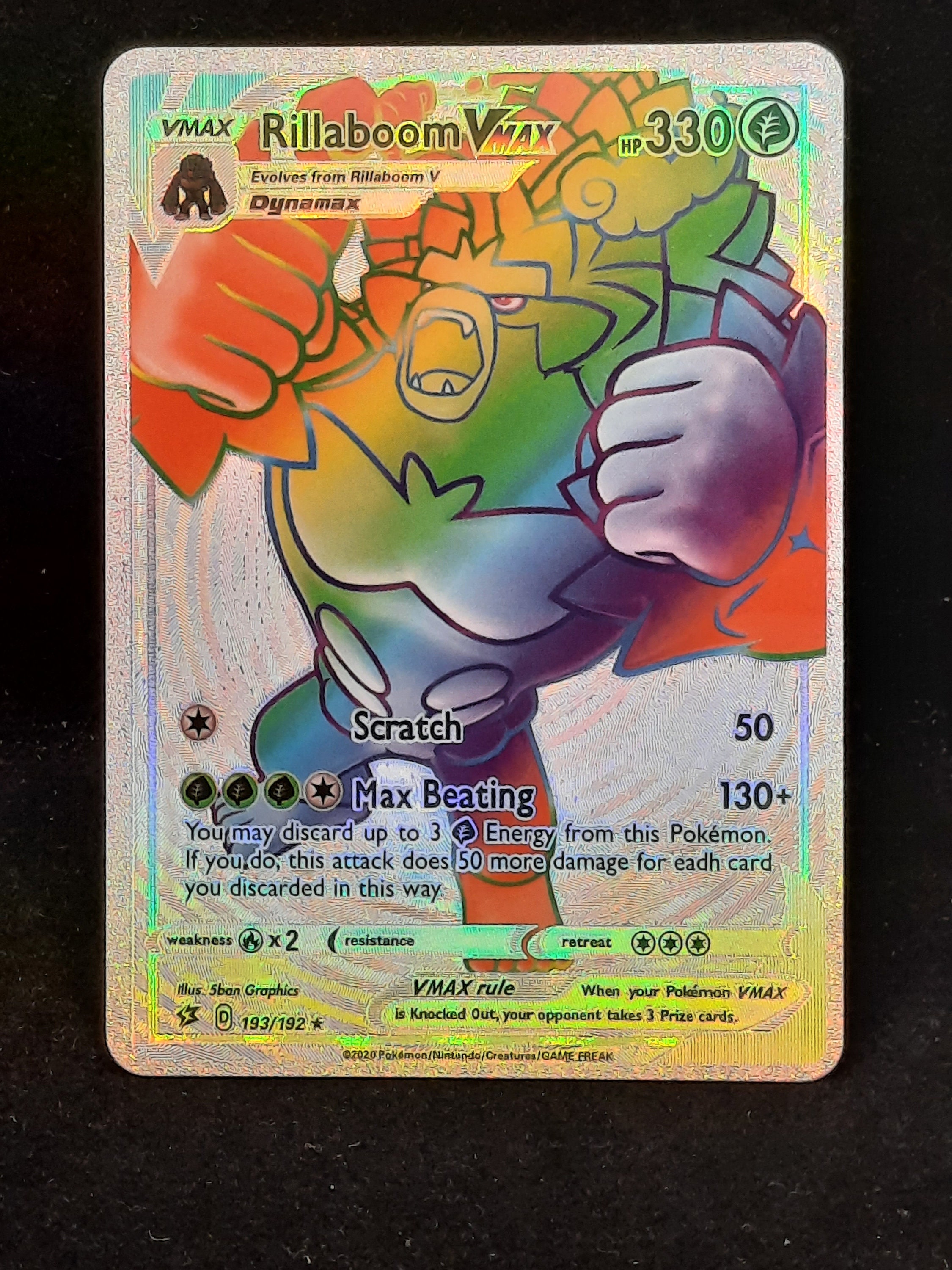 Lycanroc VMAX Rainbow Shiny Holographic UV Printed Plastic -  Portugal