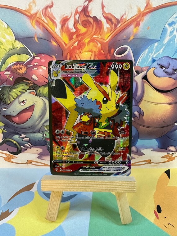 Pikachu Cosplay Rayquaza & Shiny Rayquaza Proxy Pokemon Card 