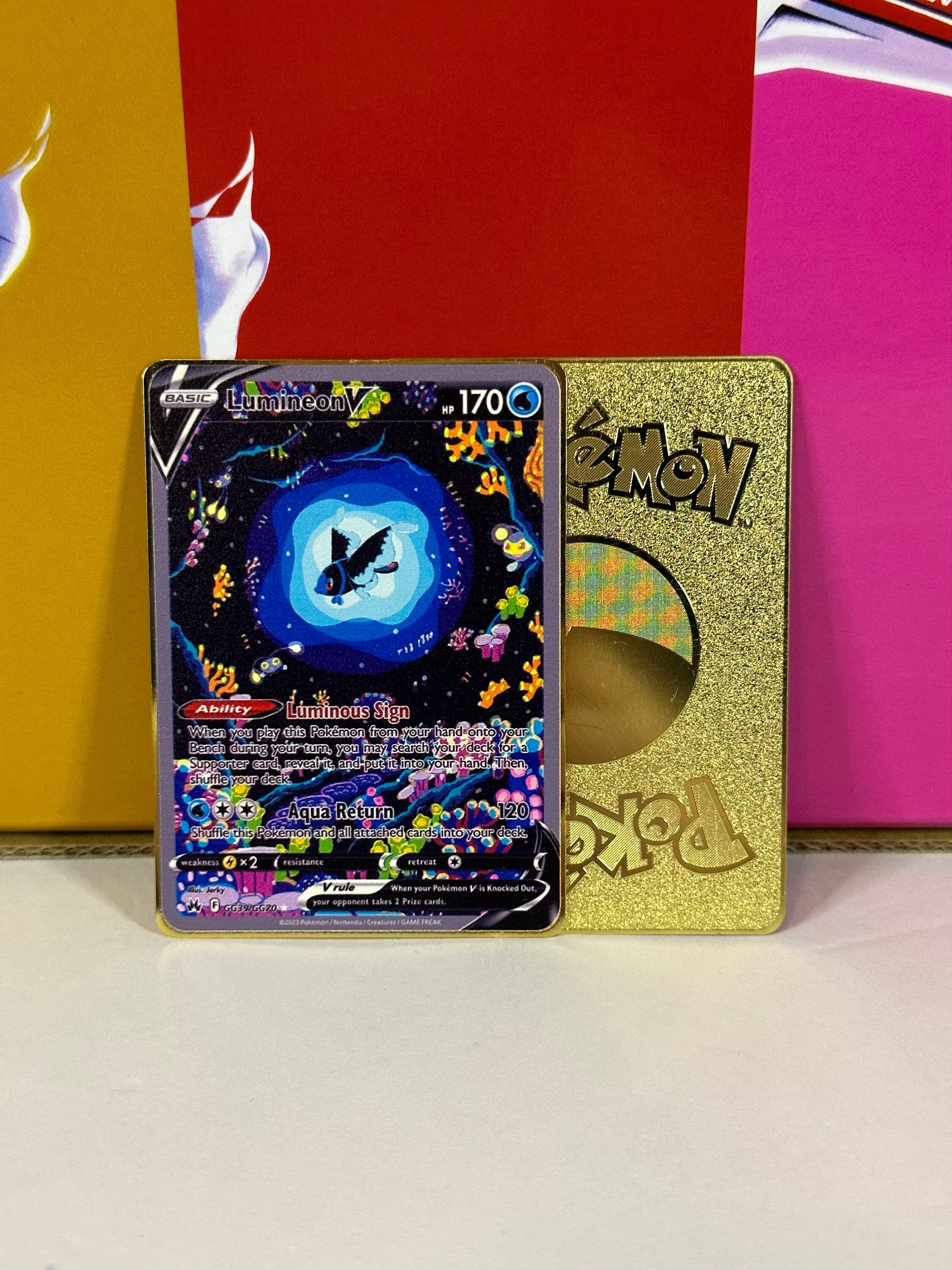 Lumineon V Galarian Gallery Gold Metal Pokemon Card