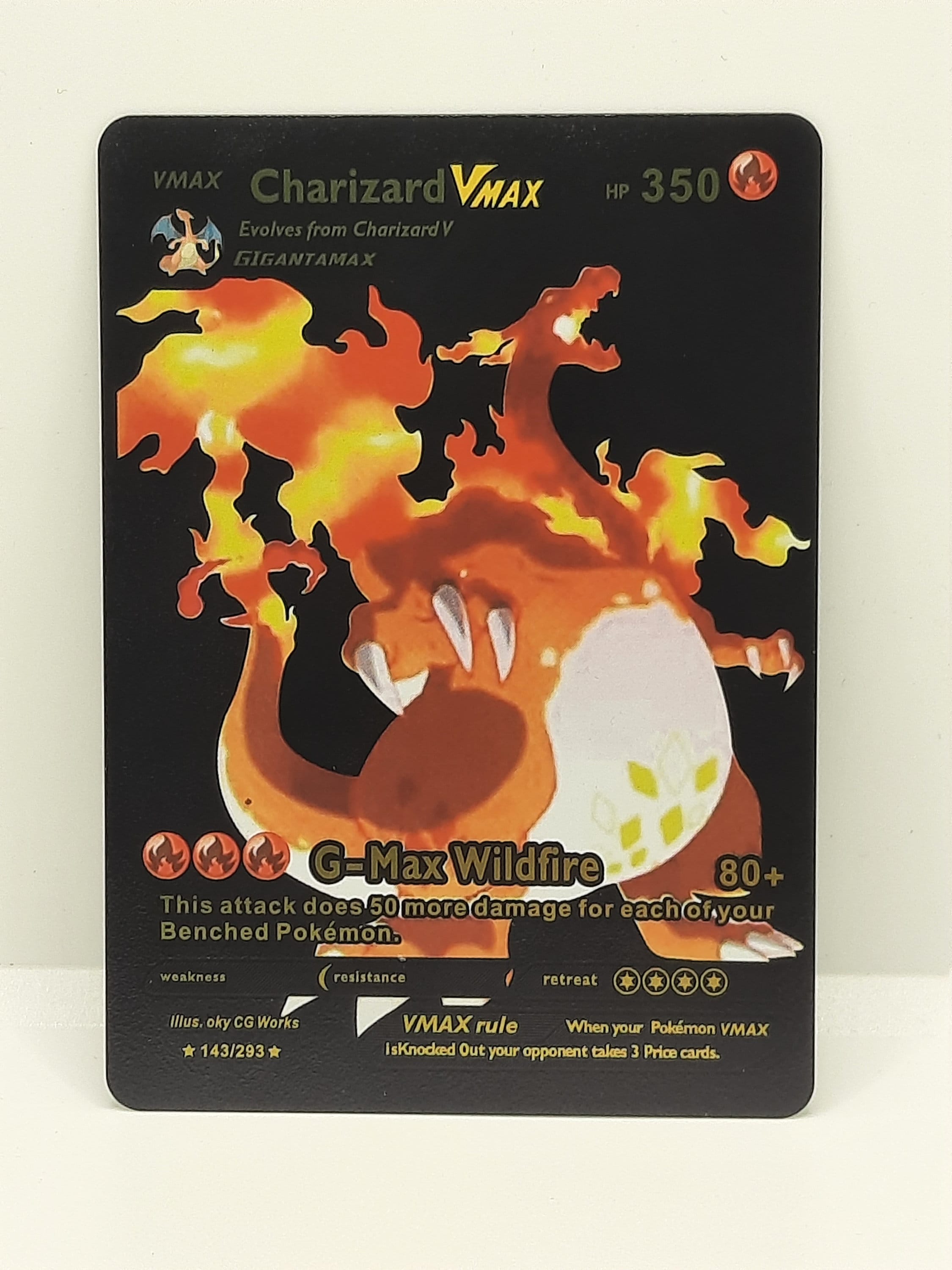 Charizard VMAX Alt Art #1 Plastic Black UV Printed Pokemon