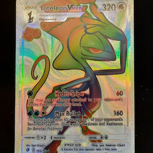 Inteleon VMAX Rainbow Shiny Holographic UV Printed Plastic Card