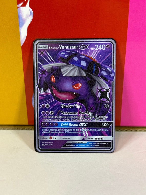 Shadow Venusaur GX Black Metal Pokemon Card - Etsy