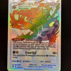 Eternatus VMAX Rainbow Shiny Holographic UV Printed Plastic Card