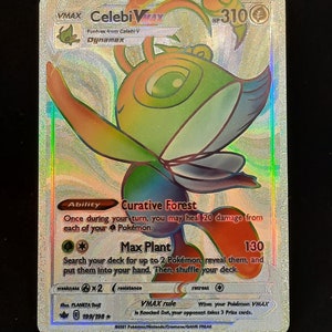 Celebi VMAX Rainbow Shiny Holographic UV Printed Plastic Card - Etsy