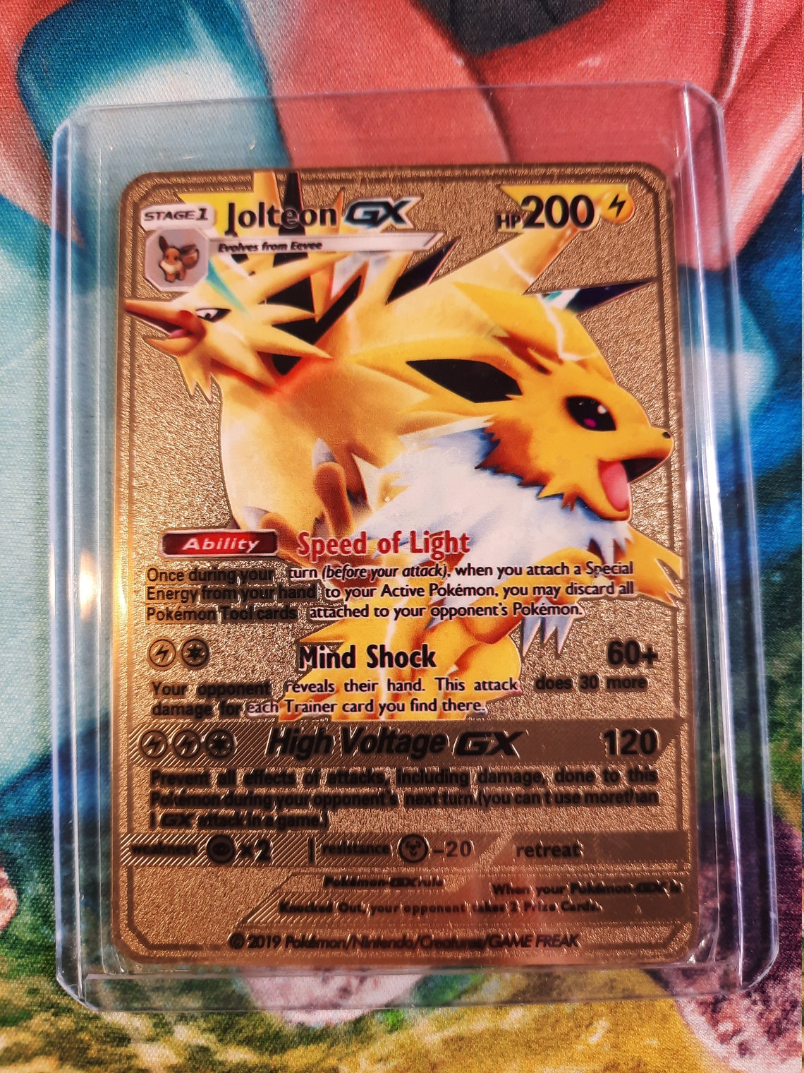 Jolteon GX Alt Art Zapdos Gold Metal Pokemon Card Etsy Ireland