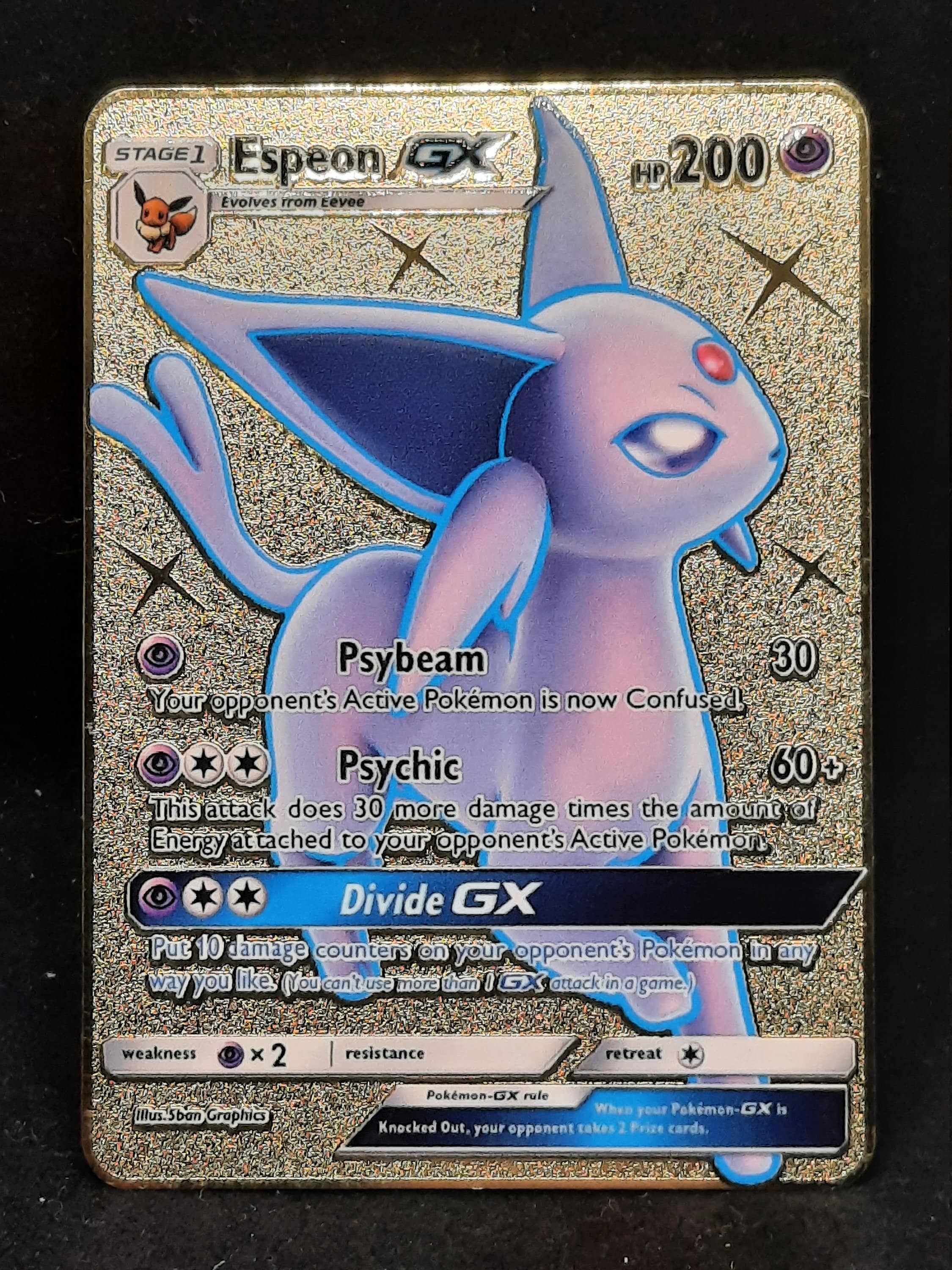 Espeon GX Gold Metal Pokemon Card - Etsy