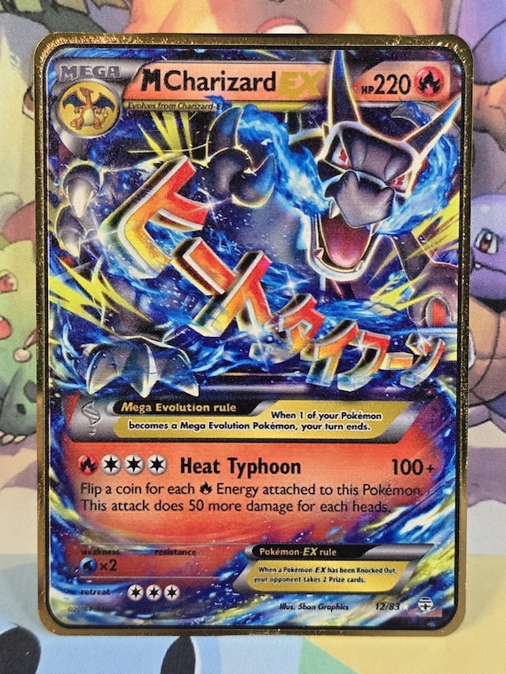 Mega Charizard Gold Metal Pokemon Card M Charizard X EX Generations - Etsy Mega Charizard Gold Metal Pokemon Card M Charizard X EX Generations - Etsy