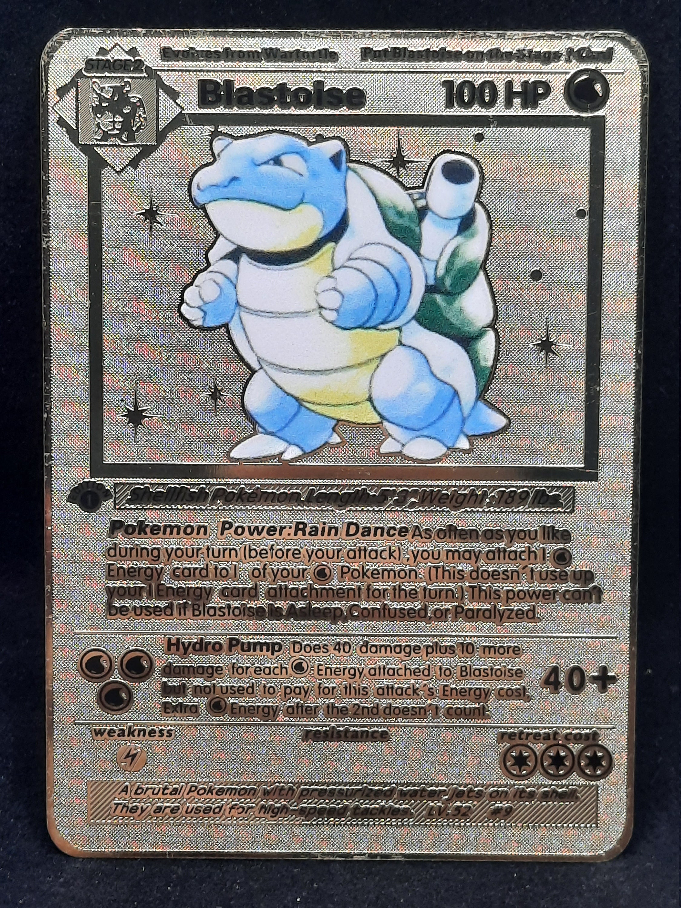 Blastoise 1st Edition Base Set Gold Metal Pokemon Card - Etsy
