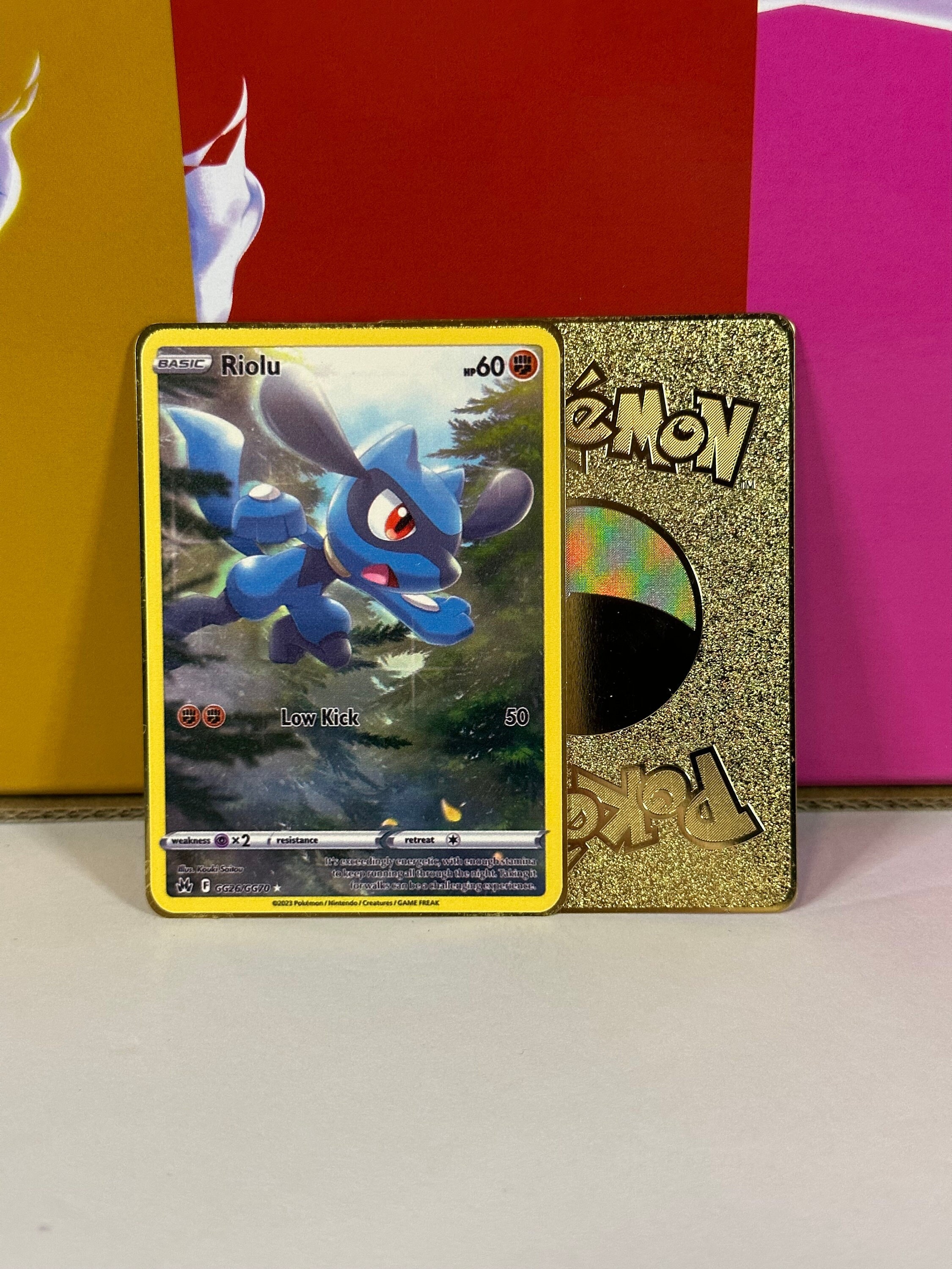 Riolu Galarian Gallery Gold Metal Pokemon Card - Etsy