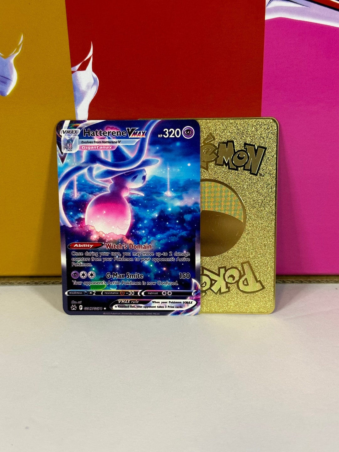Hatterene VMAX Galarian Gallery Gold Metal Pokemon Card - Etsy