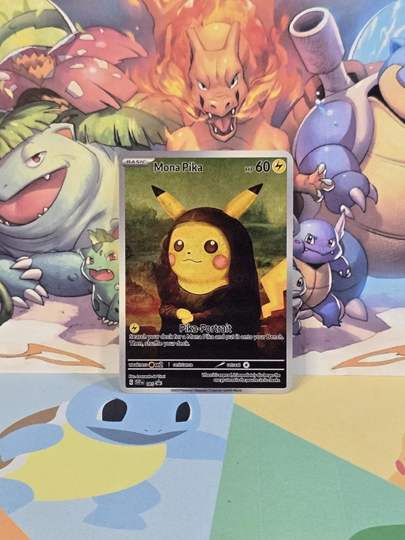 Mona Pika Mona Lisa Pikachu Gold Metal Pokemon Card Leonardo Da Vinci - Etsy Mona Pika Mona Lisa Pikachu Gold Metal Pokemon Card Leonardo Da Vinci - Etsy