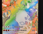champions path rainbow charizard vmax custom gold metal pokemon card in Pakistan Max Wildfire 300 Discard 2 Energy from this Pokemon. Charizard VMAX Rainbow Gold Metal