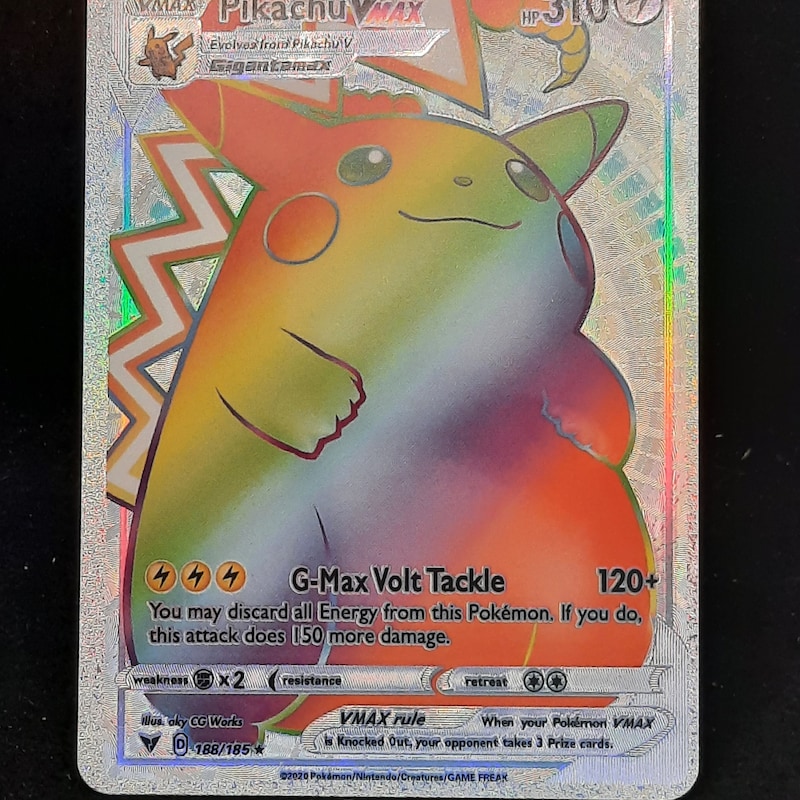 Rainbow Pikachu Vmax - Etsy