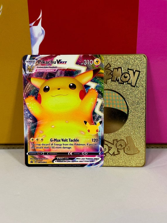 Pikachu VMAX Gold Metal Pokemon Card