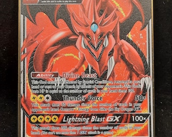 Slifer the Sky Dragon GX Gold Metal Yugioh Pokemon Card