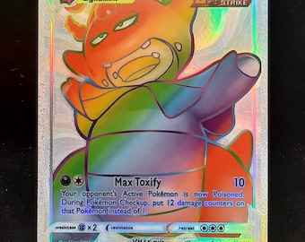 Galarian Slowking VMAX Rainbow Shiny Holographic UV Printed Plastic Card