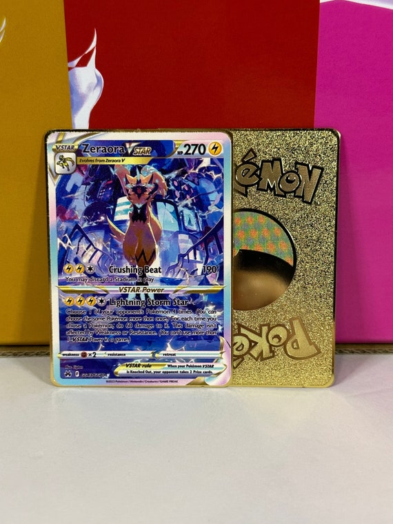 Deoxys VMAX Galarian Gallery Gold Metal Pokemon Card 