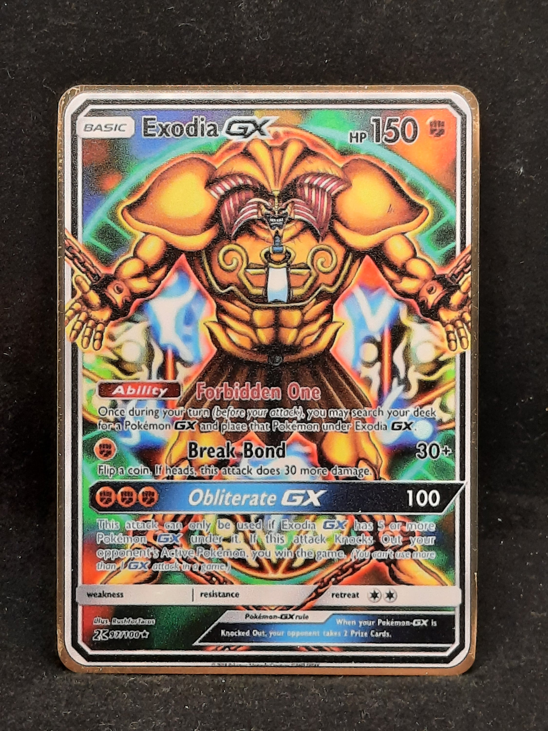 Newest Pokemon Vmax V GX EX Shiny Gold Metal Card English Version Game  Doubles Sorting Series