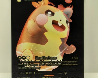 morpeko gold pokemon card Morpeko VMAX Plastic Black UV Printed Pokemon Card