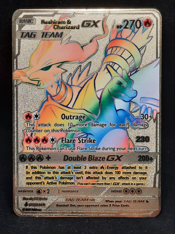 Card Pokemon Reshiram E Charizard Gx