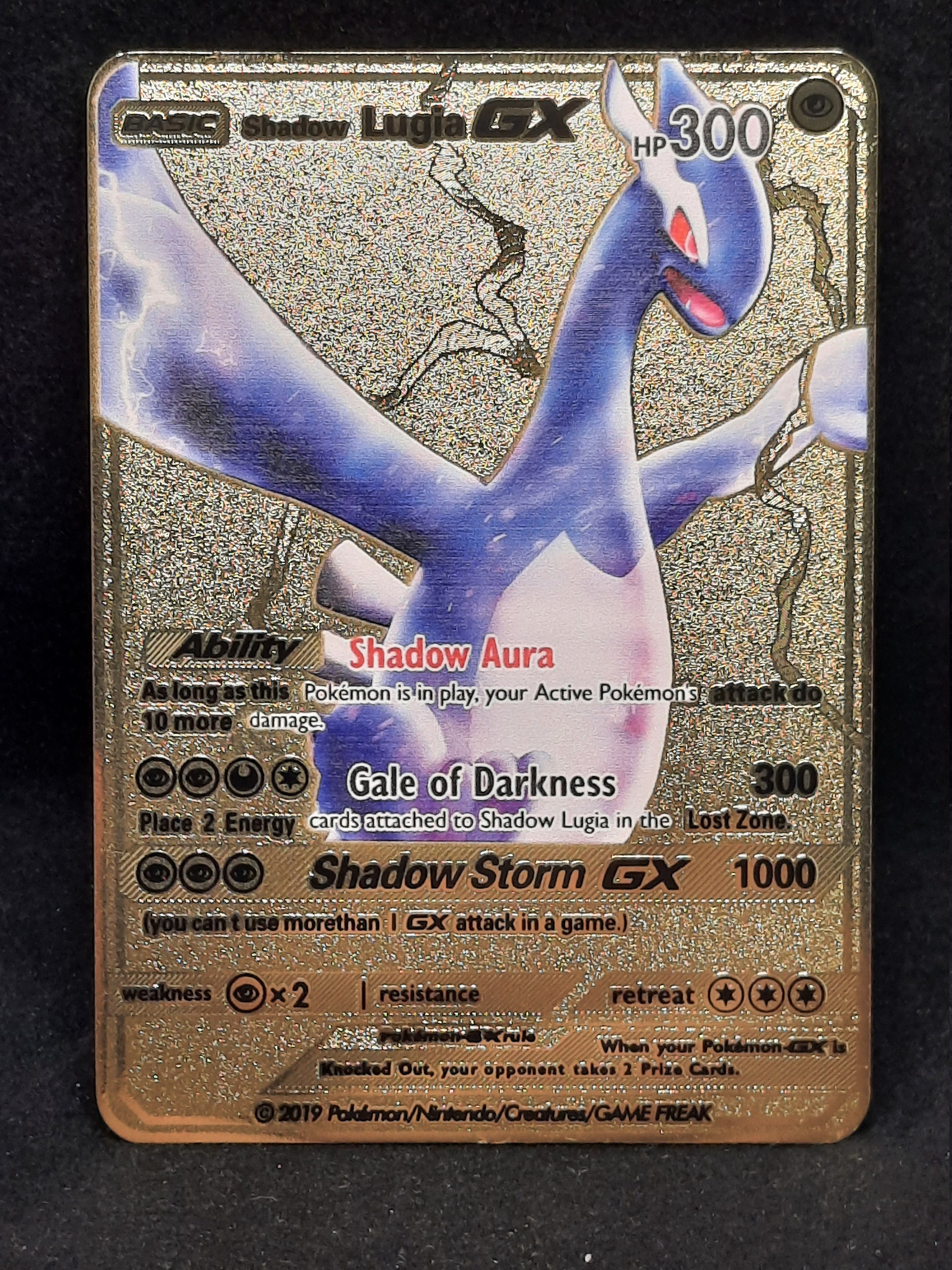 Shadow Lugia GX Gold Metal Pokemon Card -  Portugal