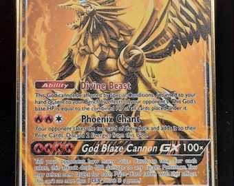 The Winged Dragon of Ra GX Gold Metal Yugioh Pokemon Card - Etsy