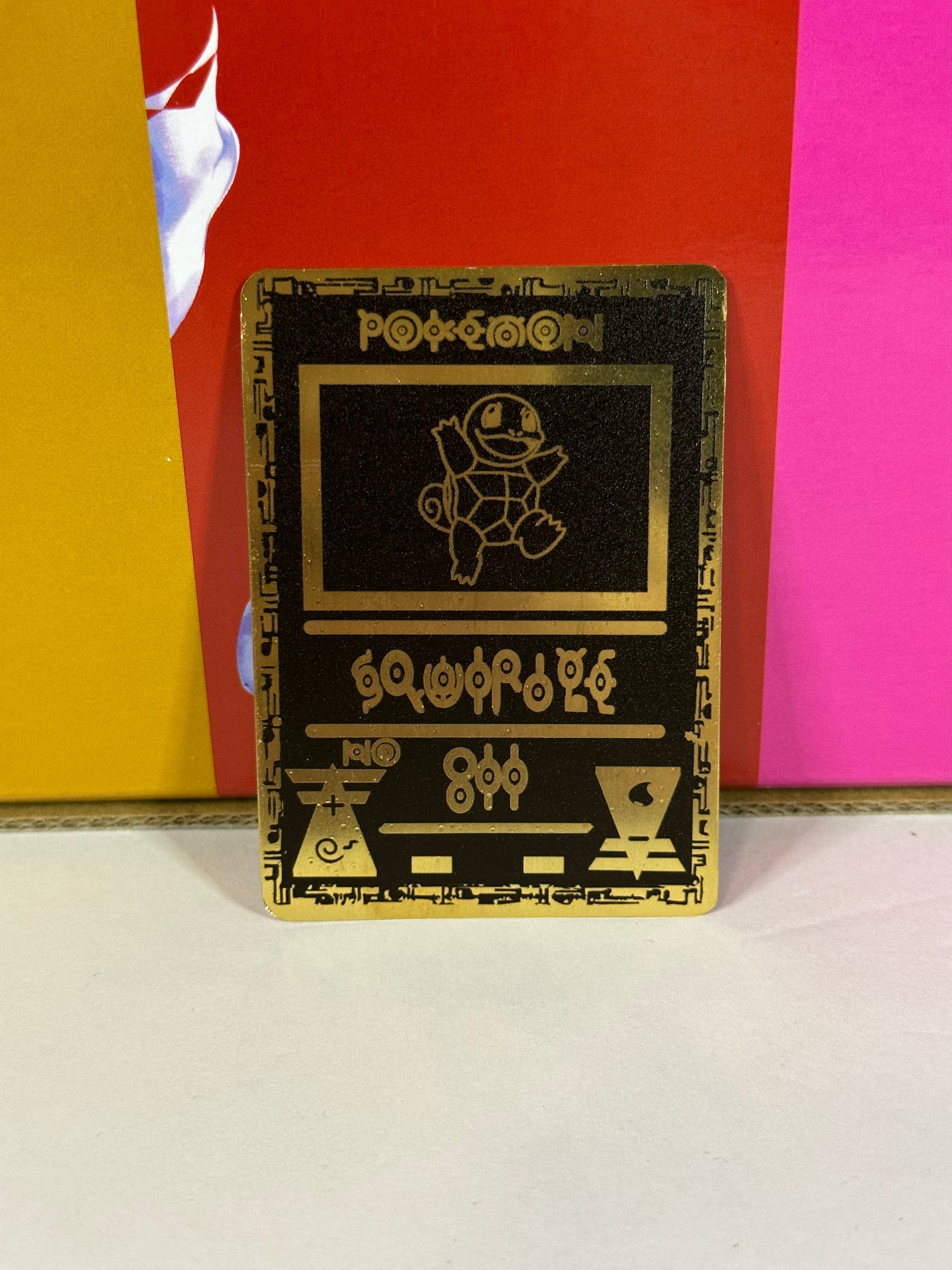 Ancient Squirtle Black Gold Metal Pokemon Card