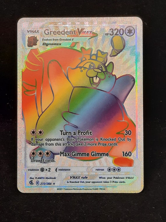 Greedent VMAX Rainbow Shiny Holographic UV Printed Plastic Card - Etsy