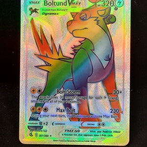 Boltund VMAX Rainbow Shiny Holographic UV Printed Plastic Card