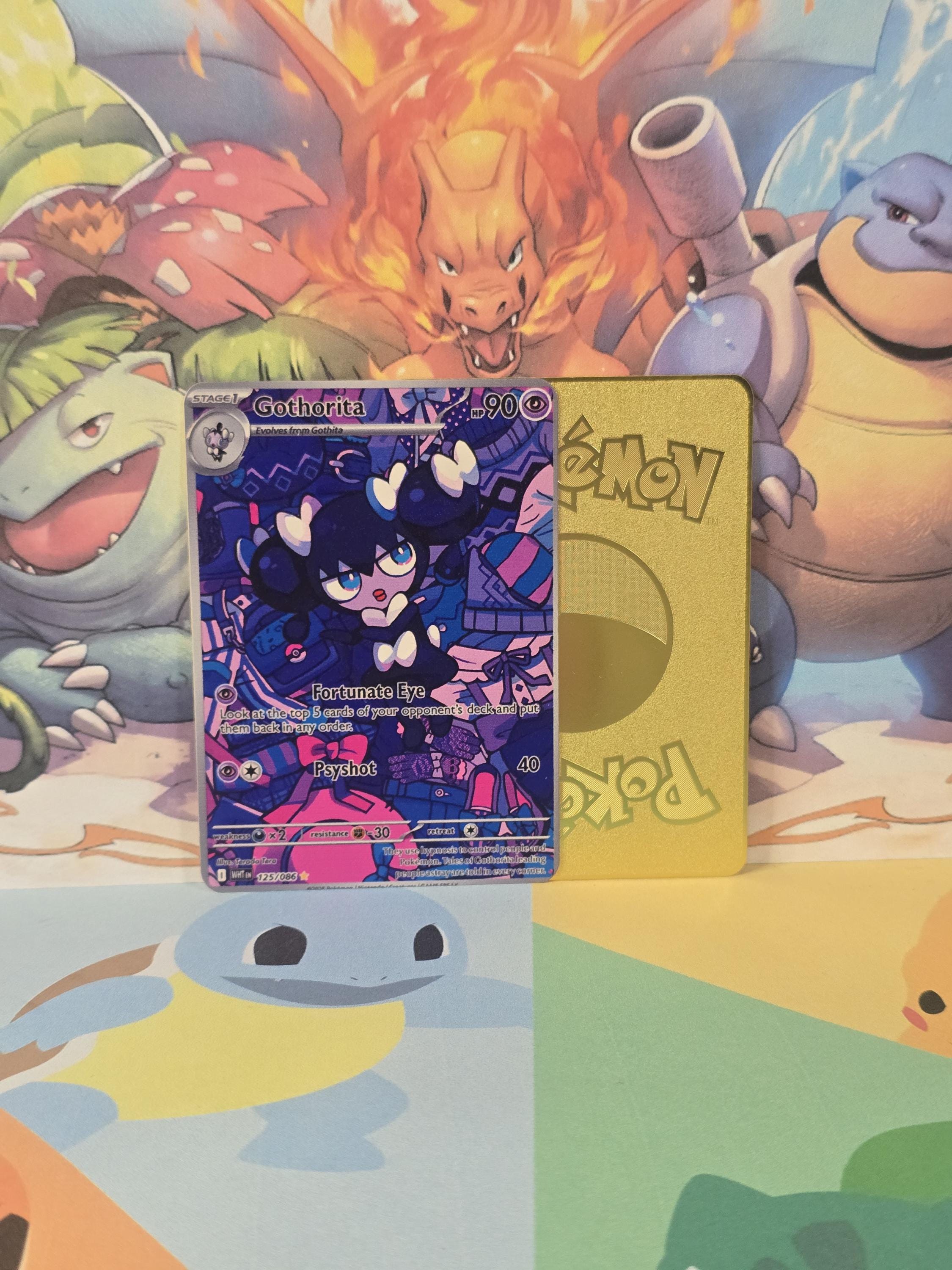 Gothorita White Flare IR Full Art Gold Metal Pokemon Card - Etsy
