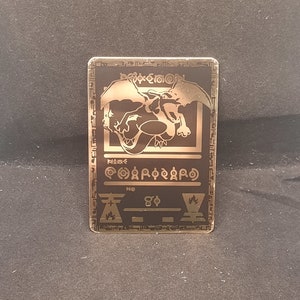 Ancient Charizard Alt Art 2 Black Gold Metal Pokemon Card - Etsy
