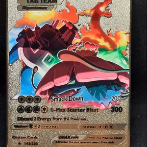 Venusaur, Charizard & Blastoise VMAX Gigantamax Gold Metal Pokemon Card Venusaur, Charizard & Blastoise VMAX Gigantamax Gold Metal Pokemon Card