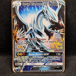 Pokemon Winged Dragon GX Shiny Gold Metal Game Collection Cards Kids Gift  Toy