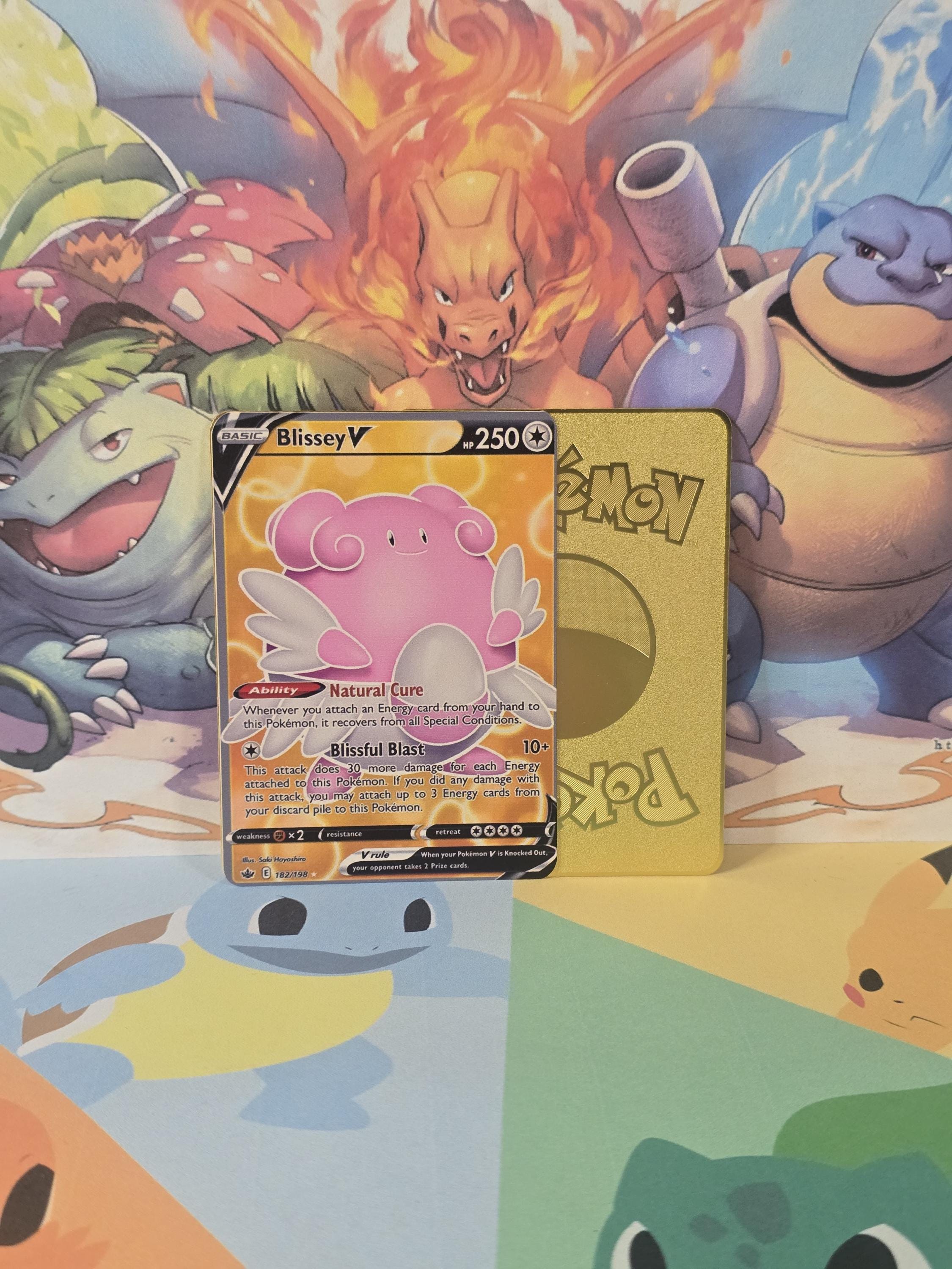 Blissey V Chilling Reign Full Art Gold Metal Pokemon Card - Etsy Canada
