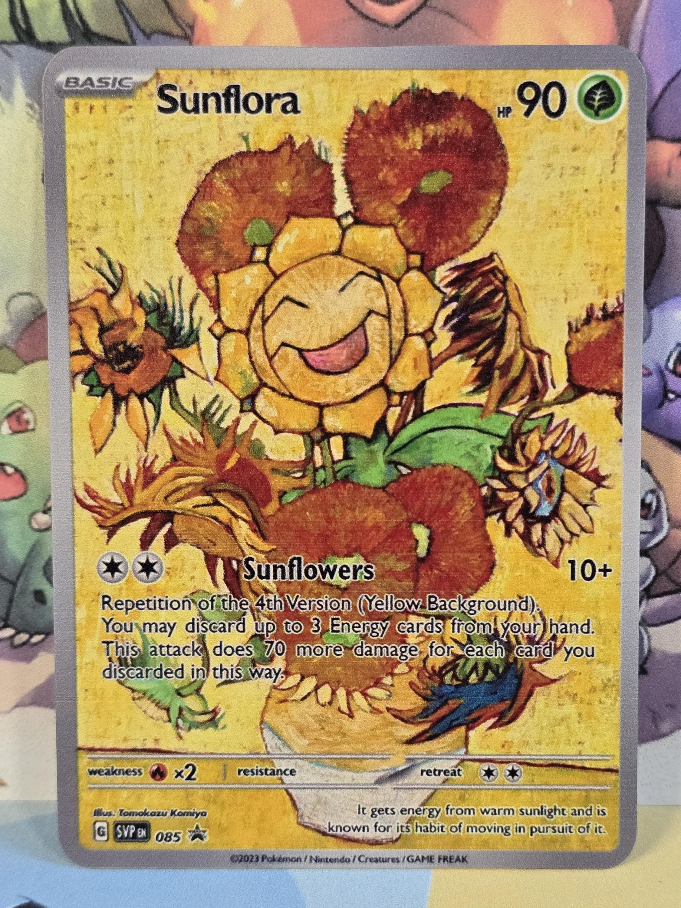 Sunflora Van Gogh Full Art Gold Metal Pokemon Card Van Gogh - Etsy