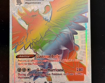 Corviknight VMAX Rainbow Shiny Holographic UV Printed Plastic Card